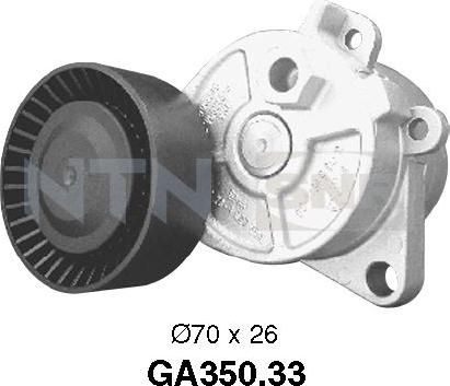 SNR GA350.33 - Τροχαλία παρέκκλισης, ιμάντας poly-V parts5.com