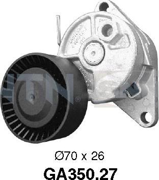 SNR GA350.27 - Poulie renvoi / transmission, courroie trapézoïdale à nervures parts5.com