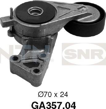 SNR GA357.04 - Poulie renvoi / transmission, courroie trapézoïdale à nervures parts5.com