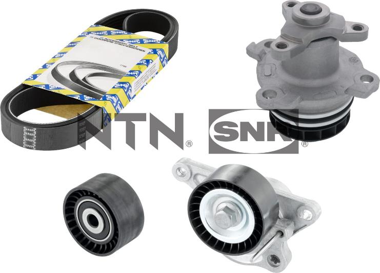 SNR KAP855.180 - Pompa apa + Set curea transmisie cu caneluri parts5.com