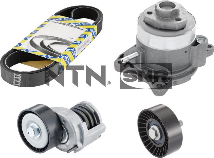 SNR KAP857.500 - Pumpa za vodu + komplet klinastog rebrastog remena parts5.com