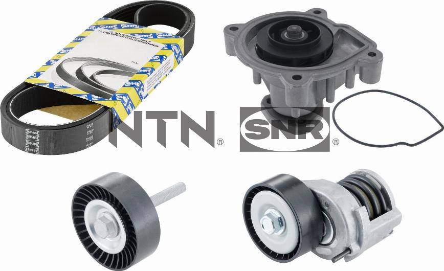 SNR KAP857.140 - Water Pump + V-Ribbed Belt Set parts5.com