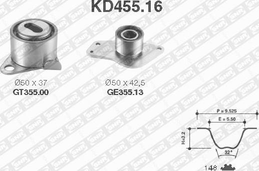 SNR KD455.16 - Hammashihnasarja parts5.com