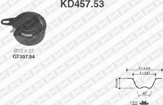 SNR KD457.53 - Kit de distribution parts5.com