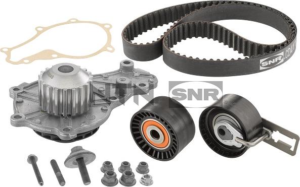 SNR KDP452.360 - Vesipumppu + jakohihnasarja parts5.com