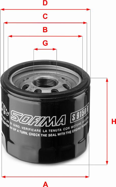 Sofima S 9150 R - Filtro de aceite parts5.com