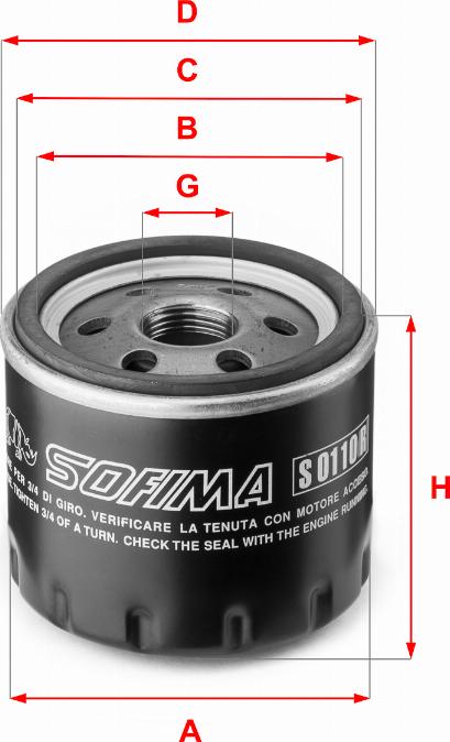 Sofima S 0110 R - Filtro de aceite parts5.com