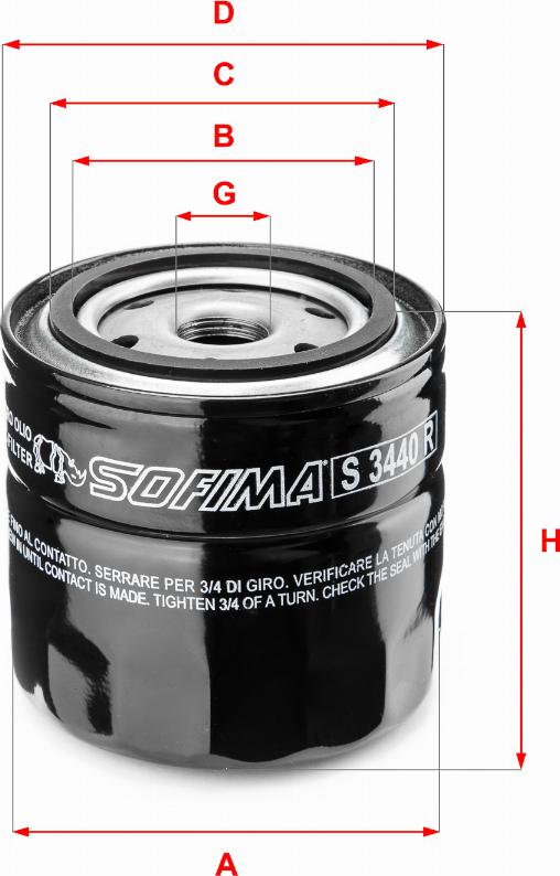 Sofima S 3440 R - Oil Filter parts5.com