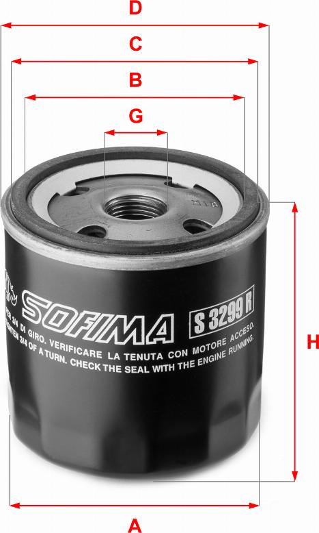 Sofima S 3299 R - Filtr oleju parts5.com