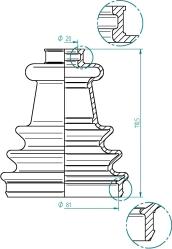 Spidan 190975 - Fuelle, árbol de transmisión parts5.com