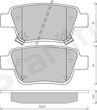 DJ Parts BP1608 - Fren balata seti, diskli fren parts5.com