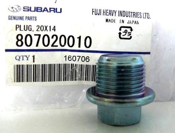 Subaru 807020010 - Sealing Plug, oil sump parts5.com