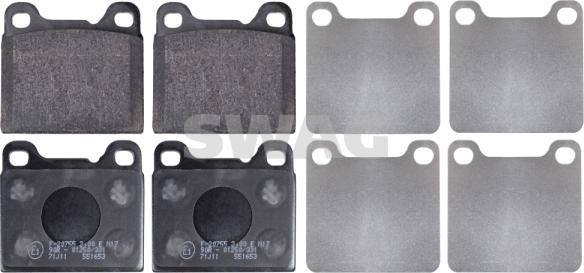 Swag 55 91 6231 - Kit de plaquettes de frein, frein à disque parts5.com