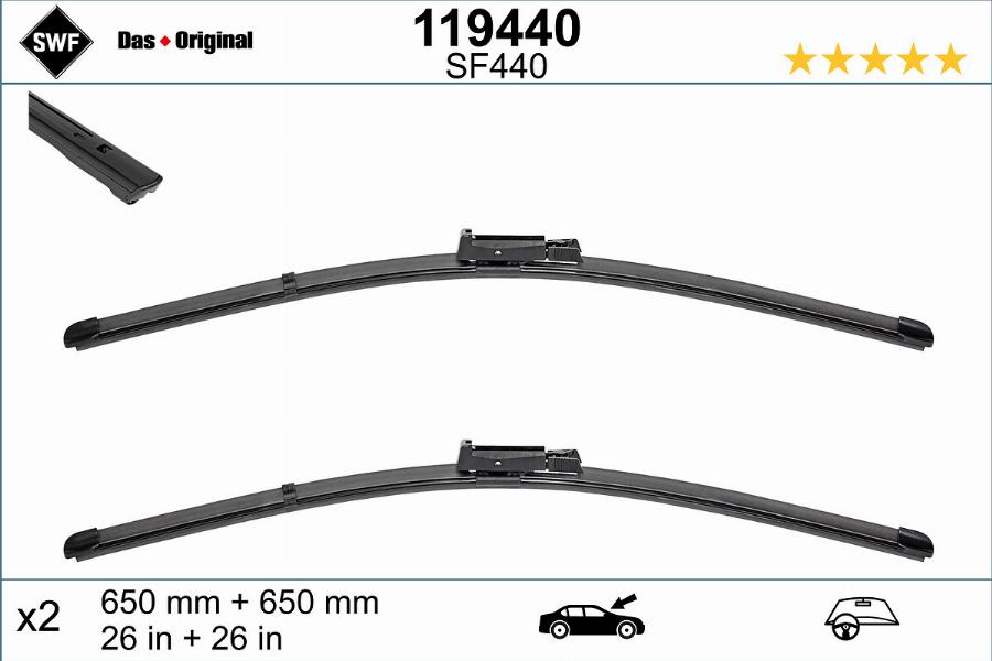 SWF 119440 - Balai d'essuie-glace parts5.com