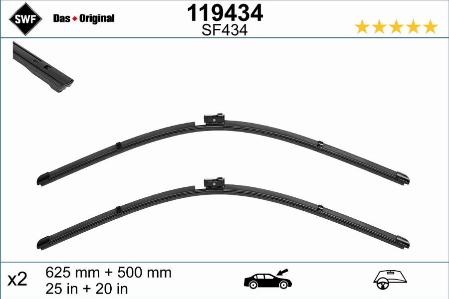 SWF 119434 - Lamela stergator parts5.com