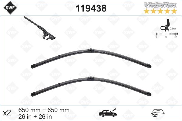 SWF 119438 - Limpiaparabrisas parts5.com