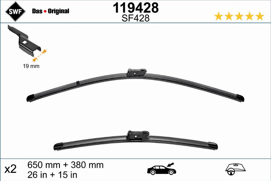 SWF 119428 - Balai d'essuie-glace parts5.com