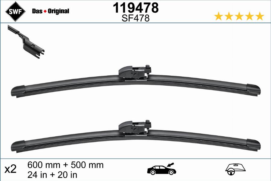 SWF 119478 - Balai d'essuie-glace parts5.com