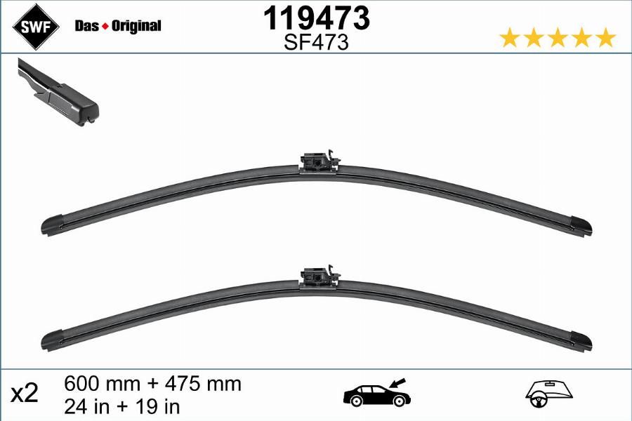 SWF 119473 - Balai d'essuie-glace parts5.com