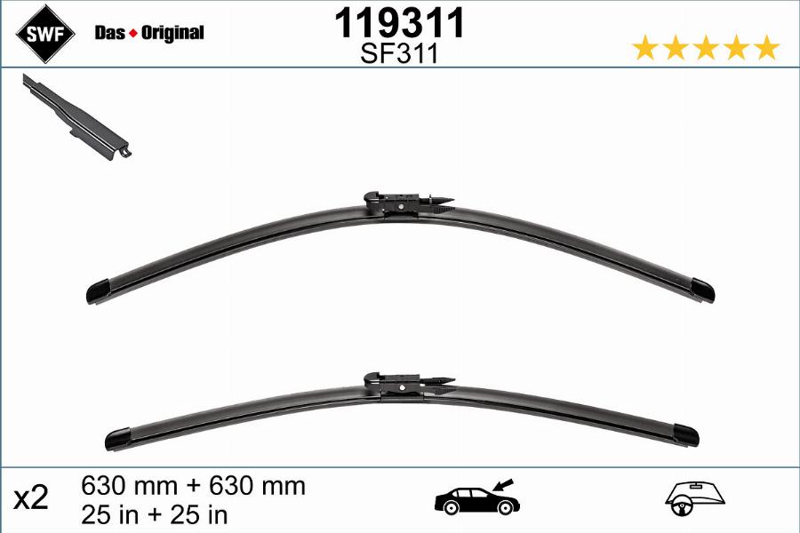 SWF 119311 - Metlica brisalnika stekel parts5.com