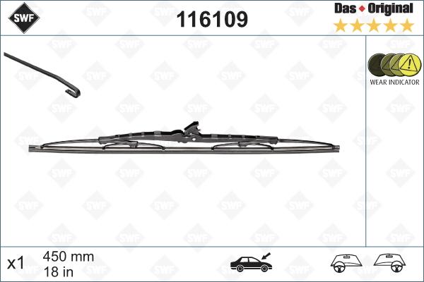 SWF 116109 - Metlica brisača parts5.com