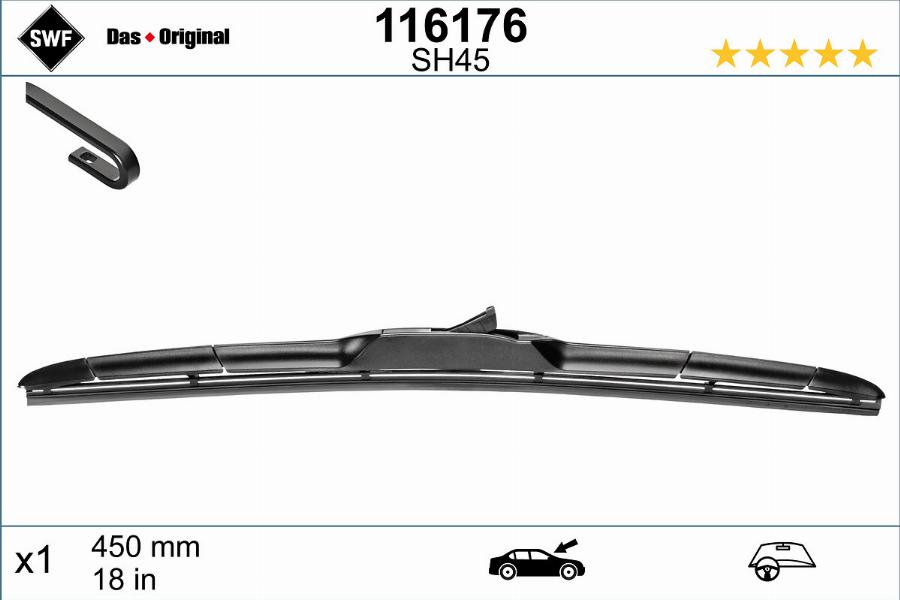 SWF 116176 - Metlica brisača parts5.com