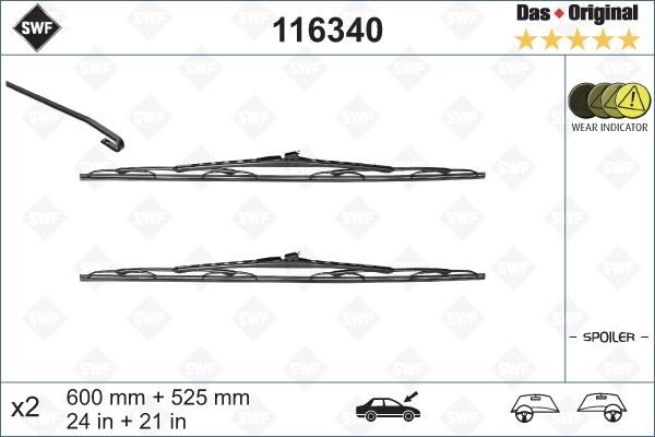 SWF 116340 - Pióro wycieraczki parts5.com