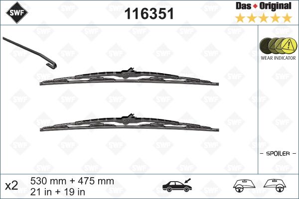 SWF 116351 - Pióro wycieraczki parts5.com