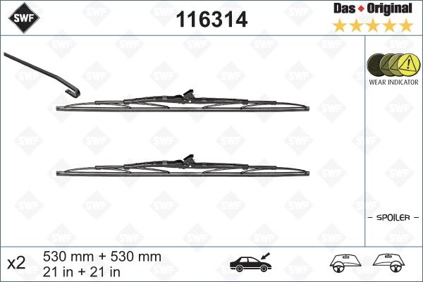 SWF 116314 - Limpiaparabrisas parts5.com