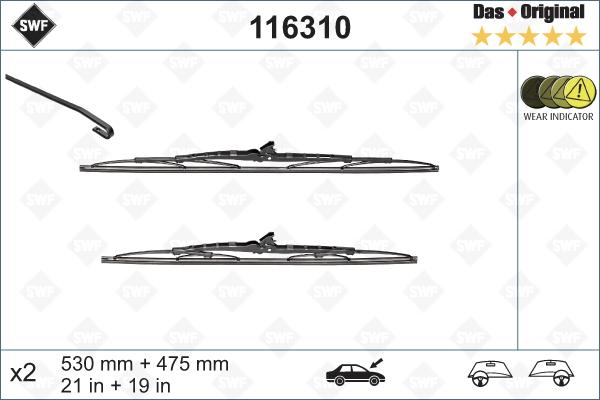 SWF 116310 - Μάκτρο καθαριστήρα parts5.com