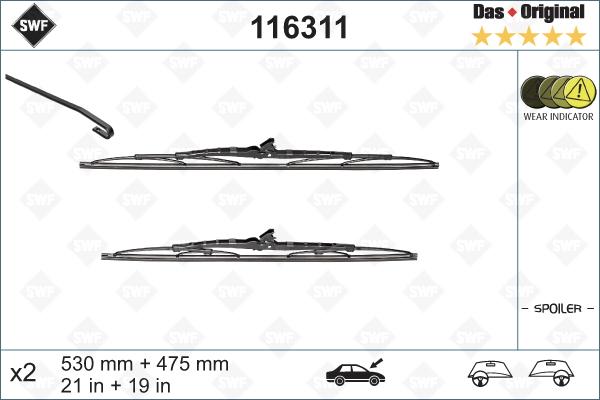 SWF 116311 - Pióro wycieraczki parts5.com