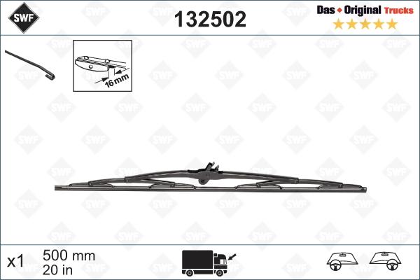 SWF 132502 - Pióro wycieraczki parts5.com