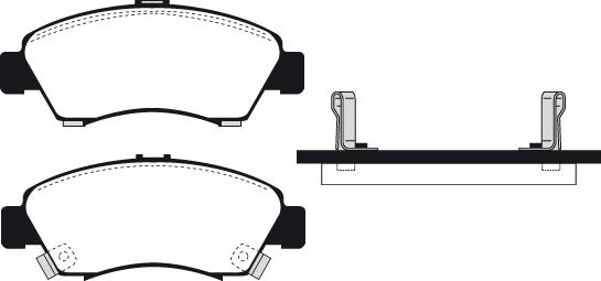 TRW GDB 1164S - Zestaw klocków hamulcowych, hamulce tarczowe parts5.com