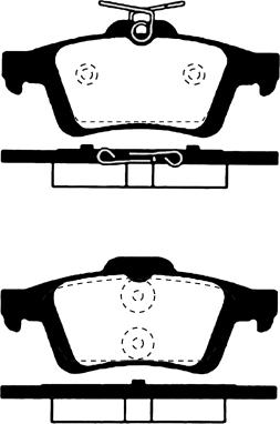 FORD MOTOR COMPANY 3M51-2M008-AA - Brake Pad Set, disc brake parts5.com