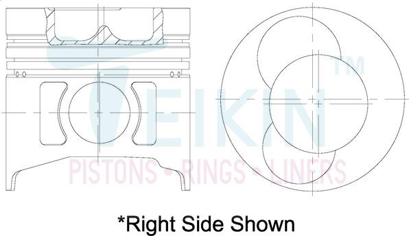 Teikin 44290STD - Pistón parts5.com