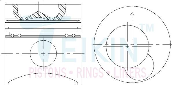 Teikin 43668A.STD - Pistón parts5.com