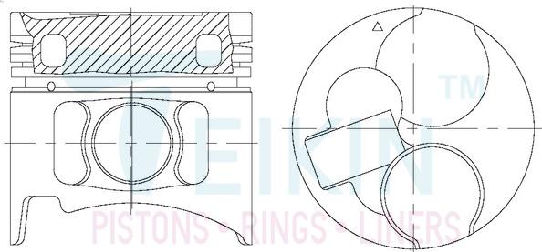 Teikin 43232.STD - Pistón parts5.com