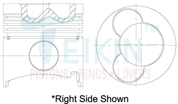 Teikin 36654ASTD - Pistón parts5.com