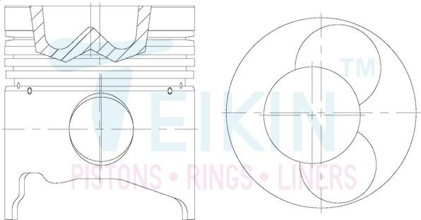 Teikin 36128ASTD - Pistón parts5.com