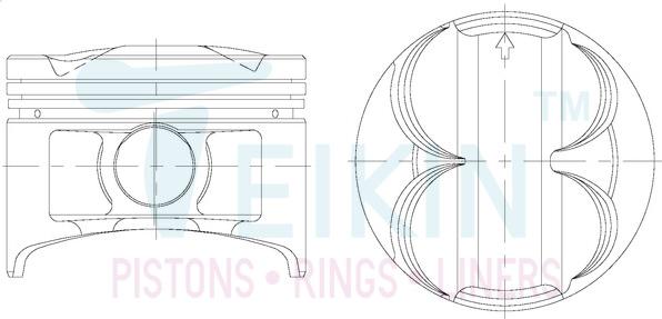 Teikin 38155.STD - Píst parts5.com