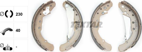 Textar 91044400 - Garnitura zavorne celjusti parts5.com