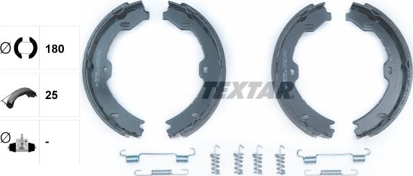 Textar 91058800 - Σετ σιαγόνων φρένων, χειρόφρενο parts5.com