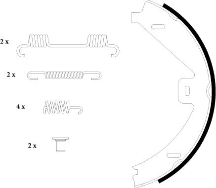 Textar 91069100 - Komplet zavorne celjusti, rocna zavora parts5.com