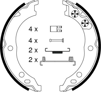 Textar 91064800 - Brake Shoe Set, parking brake parts5.com