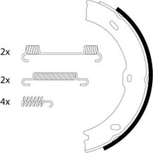 Textar 91066800 - Brake Shoe Set, parking brake parts5.com