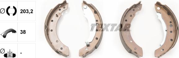 Textar 91061800 - Jarrukenkäsarja parts5.com