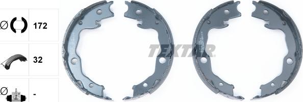 Textar 91068200 - Fékpofakészlet, rögzítőfék parts5.com