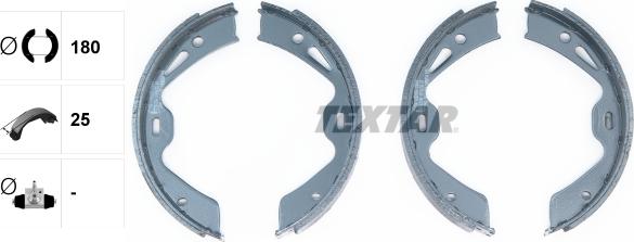 Textar 91076700 - Brake Shoe Set, parking brake parts5.com