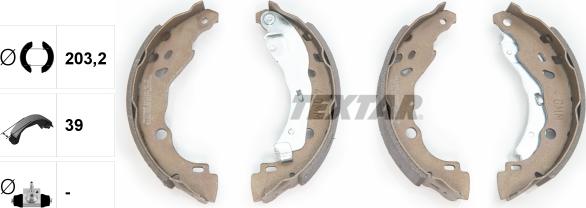 Textar 91077200 - Brake Shoe Set parts5.com