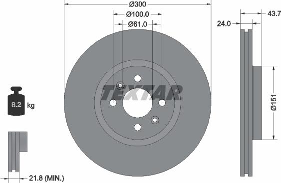 Textar 92149503 - Piduriketas parts5.com